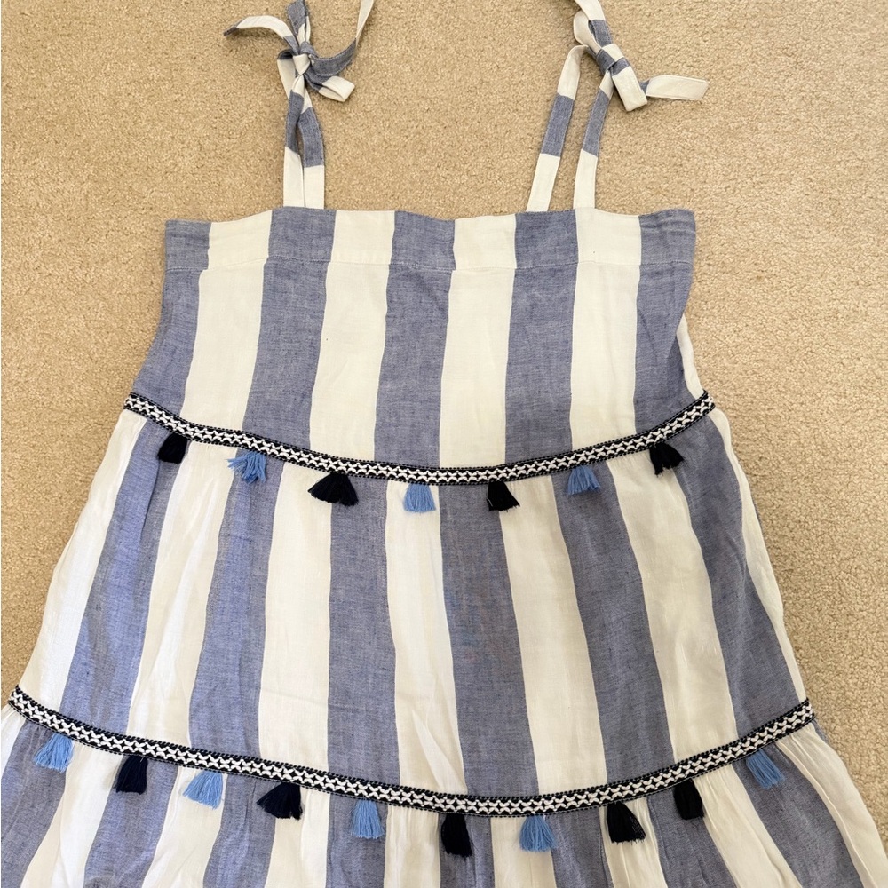 Tommy Bahama St. Lucia Rugby Stripe Midi Dress with pockets Size Large - Picture 7 of 9